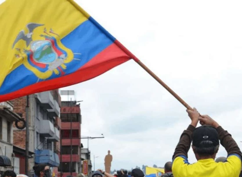 Marcha en Quito contra el Gobierno durante el feriado
